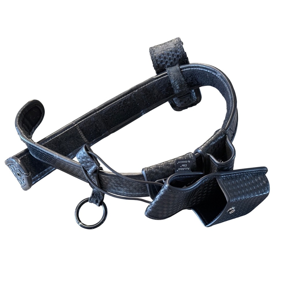 Bianchi AccuMold Elite Duty Cop Belt Basketweave Black Tactical Rig with Pouches